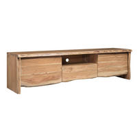 TV-BOARD Akazie 191x45x50 natur lackiert PURE ACACIA #702 - Naturfarben, Holz (191/50/45cm) - Massivmoebel24