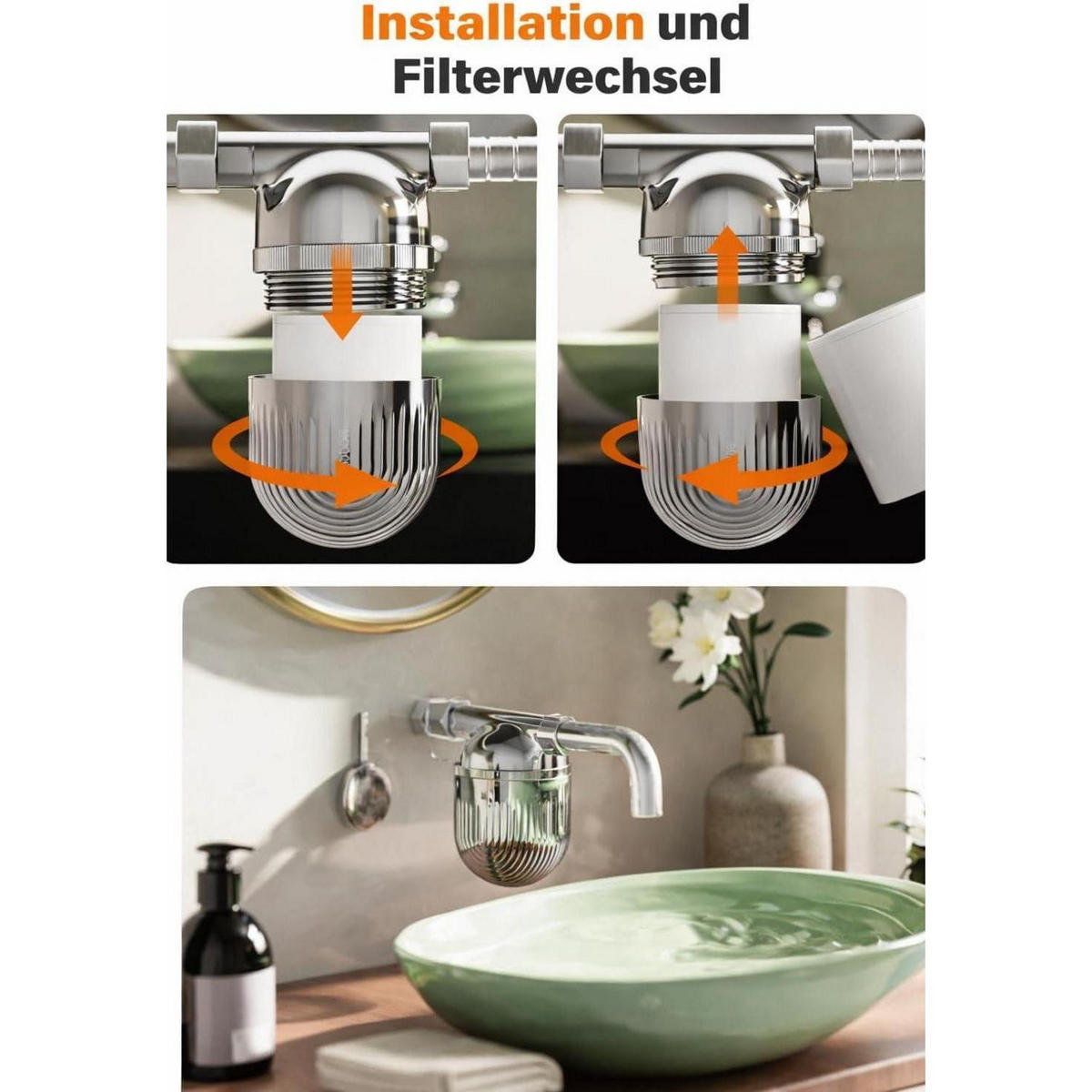 DUSCHFILTER mit Vitamin C 34-Stufen-System Chrom - Silberfarben, Metall (12/12.7/14.5cm)