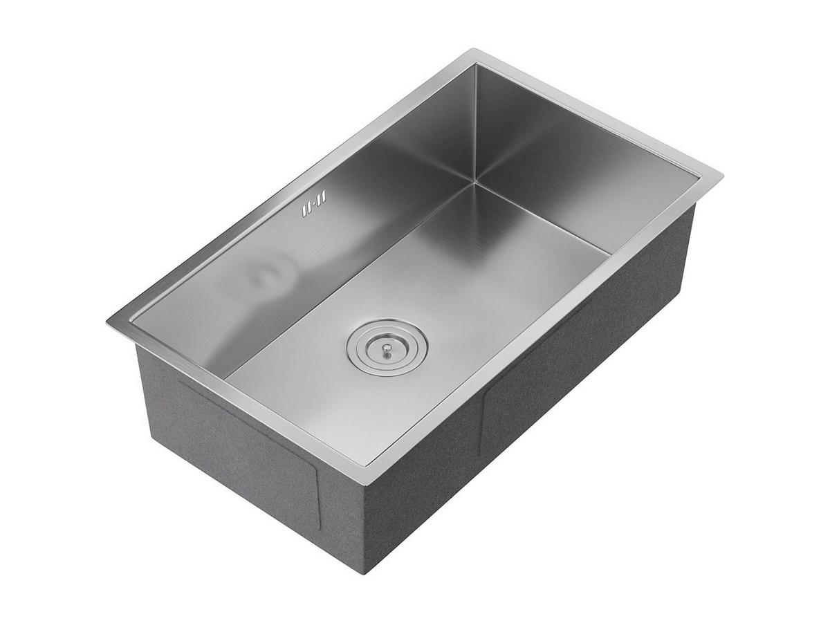 SPÜLE - 76 cm x 45 cm - metall - grau Soela - Grau, Metall (76/22/45cm) - Vente-Unique