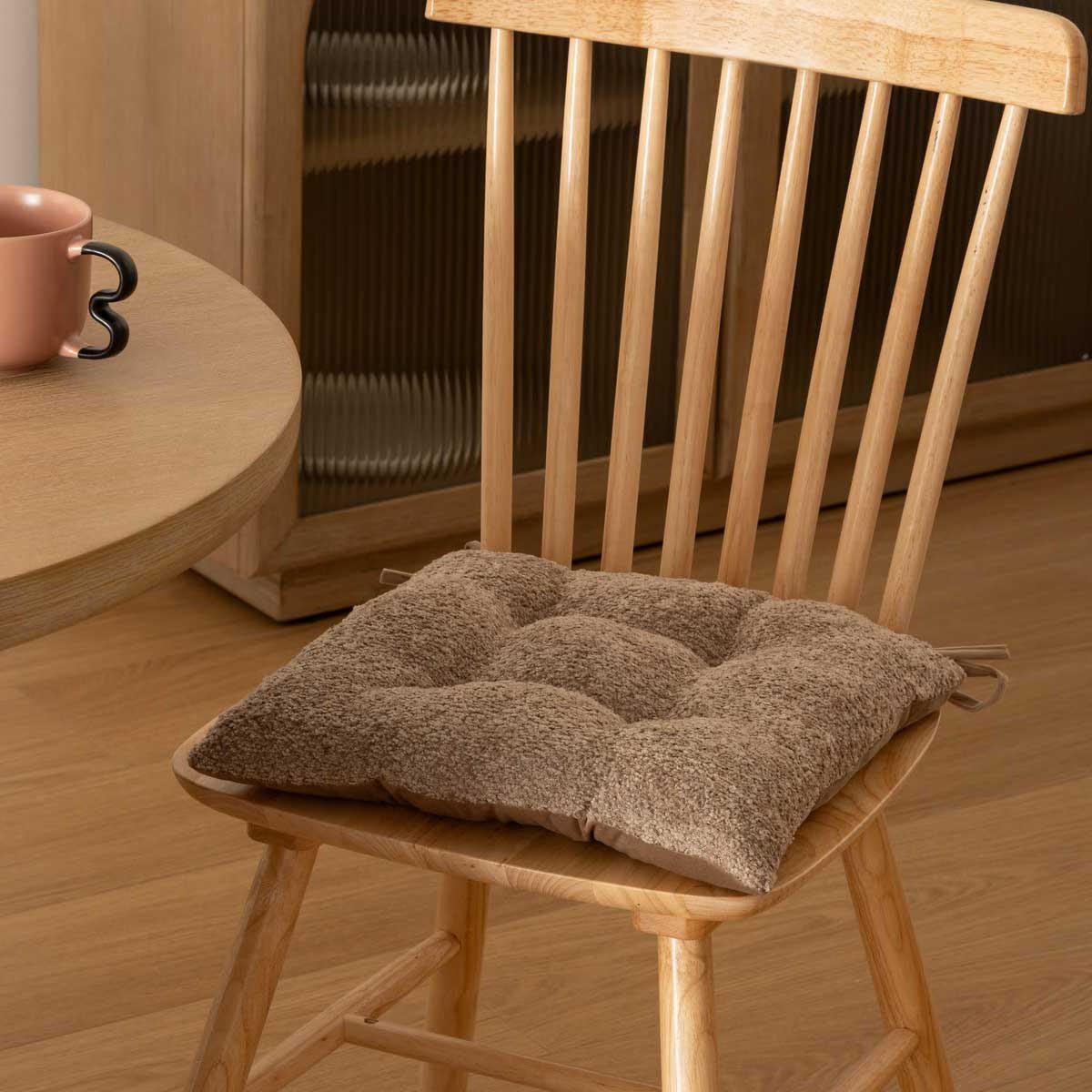 STUHLKISSEN Soana Taupe 38/38/5 cm - Braun, Textil (38/38/5cm) - Atmosphera Createur d´interieur