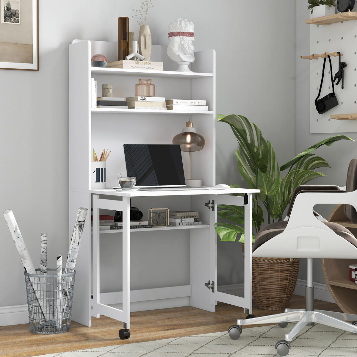 BÜROTISCH Weiß 1 Stück - Weiß, Holzwerkstoff (110/50/80cm) - GiPP