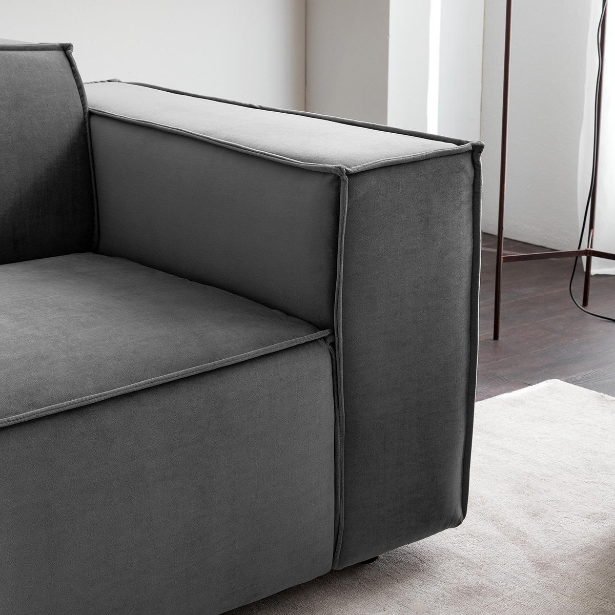 2-SITZER SOFA - Grau, Textil (189/70/96cm) - home24