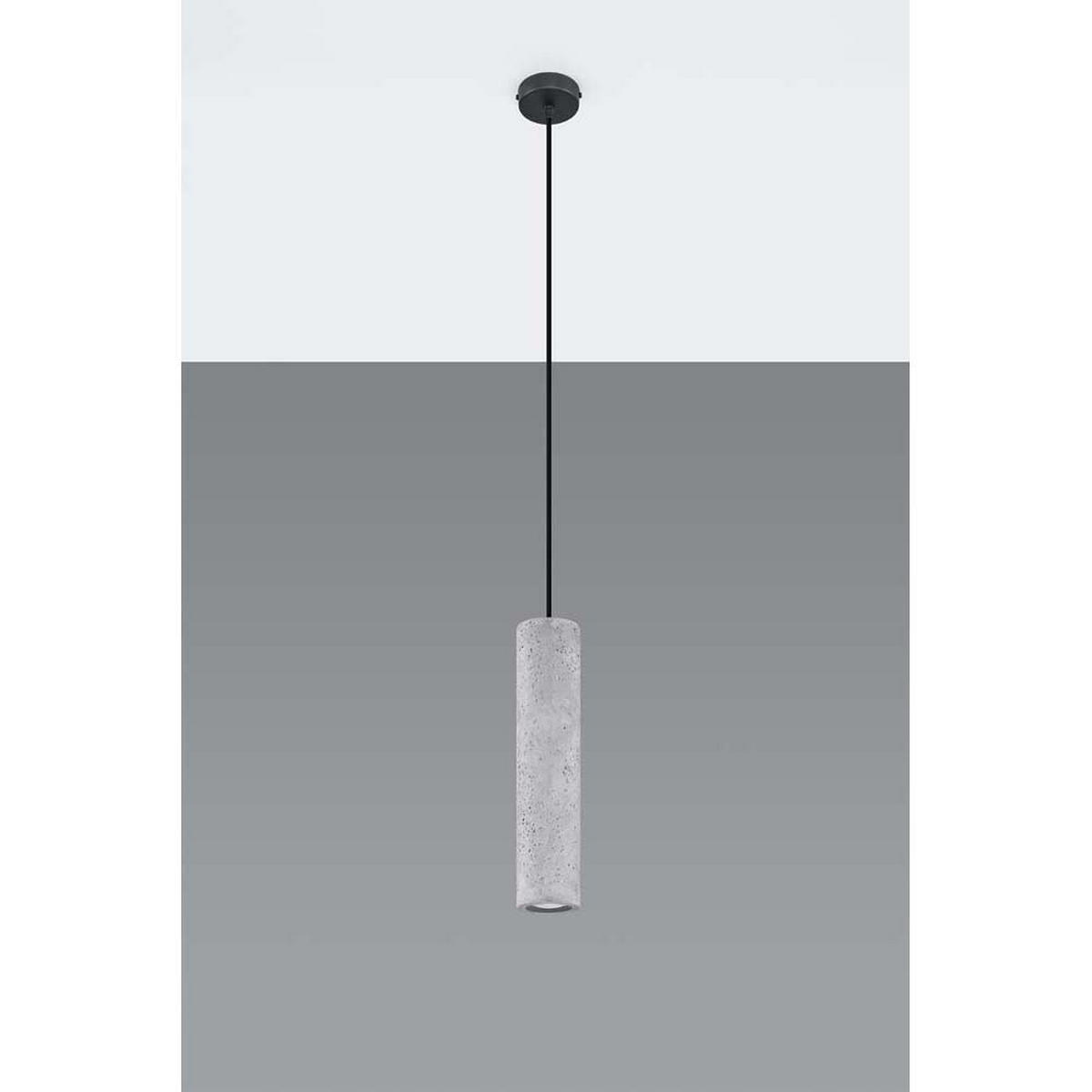 PENDELLEUCHTE Stahl Grau Beton - Grau, Metall (8/8/100cm)