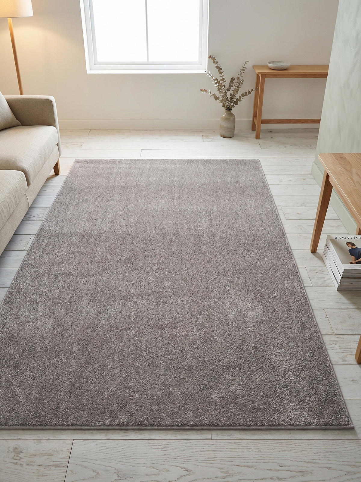 TEPPICH Flur Einfarbig Pflegeleicht Waschbar Wohnzimmer OEKO-TEX Beige 200x290 cm Gekettelt – MAIN - Beige, Textil (200/290cm) - KADIMA DESIGN