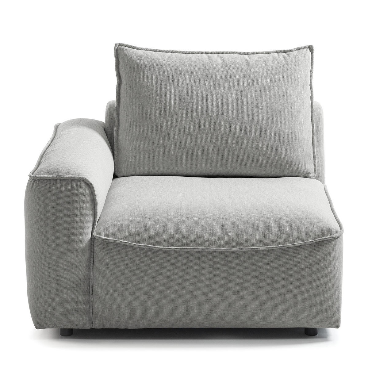 MODULSESSEL - Hellgrau, Holz/Textil (104/82/99cm) - home24