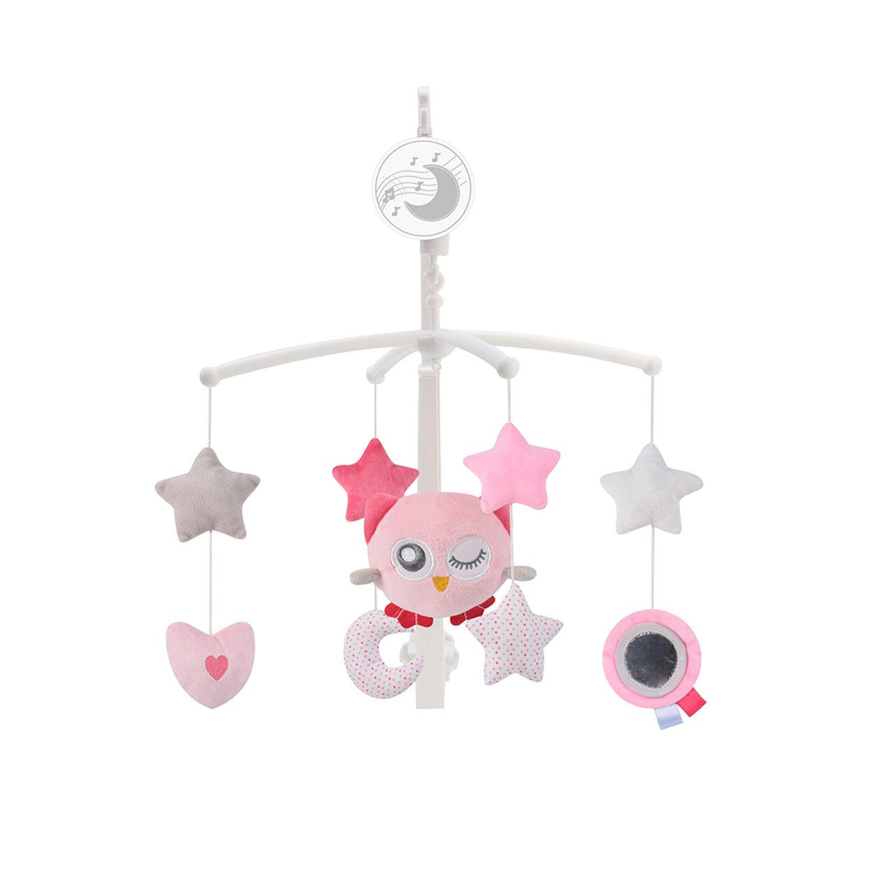 MUSIKMOBILE Dreamy pink Aufzugsmechanismus, Schlaflieder, Plüschtiere, ab Geburt, 360° drehbar - Rosa, Kunststoff (28/35/50cm) - Cangaroo