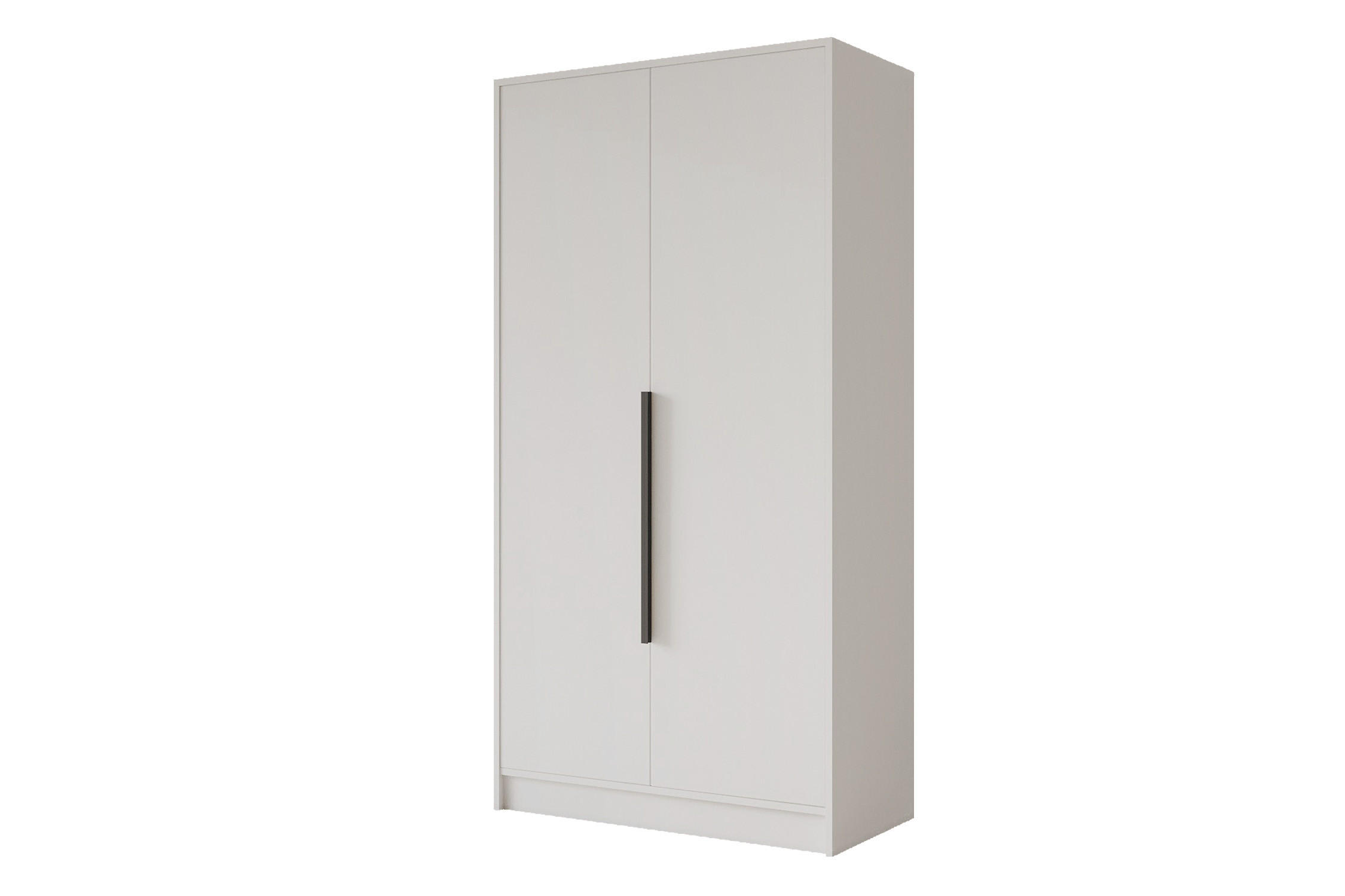 KLEIDERSCHRANK - PORTO - 102 - Weiß - Schwarz/Weiß, Holzwerkstoff (102/200/51cm) - ALTDECOR