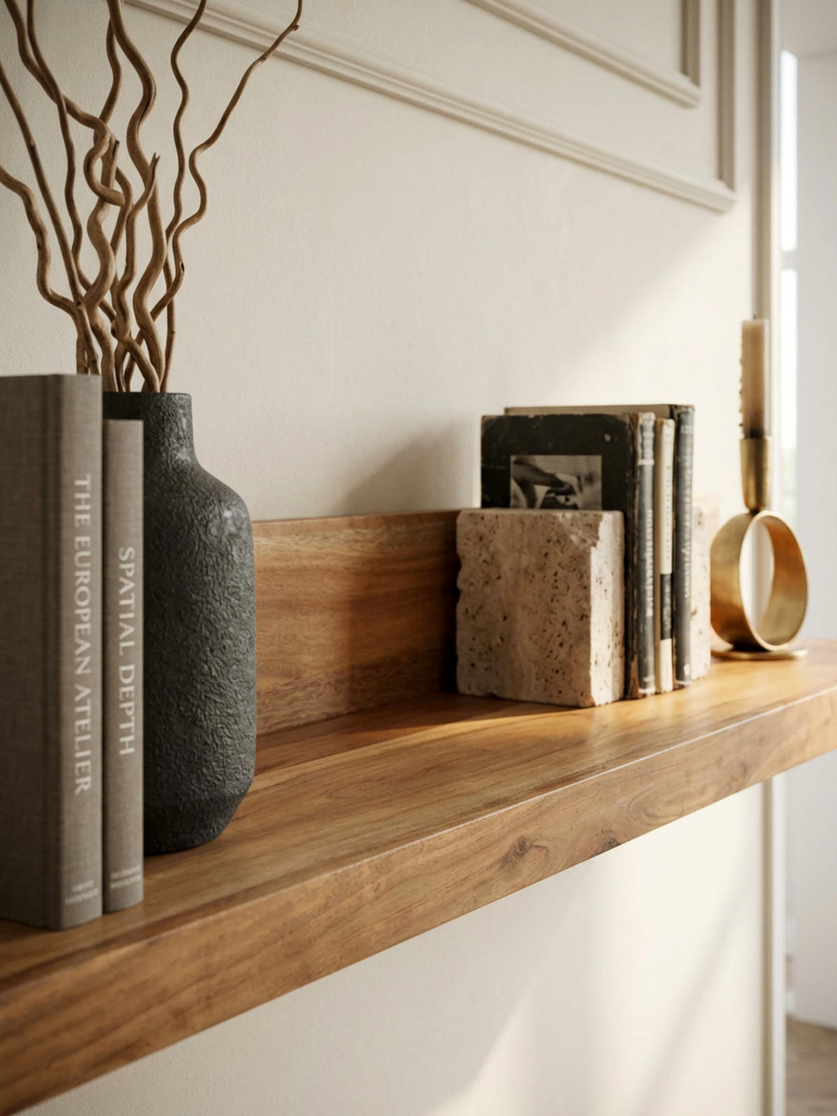 WANDREGAL NAKO Massivholz Flexibles Design Landhausstil, Beige 110x24x17 cm - Beige, Holz (110/17/24cm) - KADIMA DESIGN