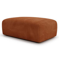 POLSTERHOCKER - Cord - Schwarz/Braun, Kunststoff/Textil (110/40/72cm) - home24