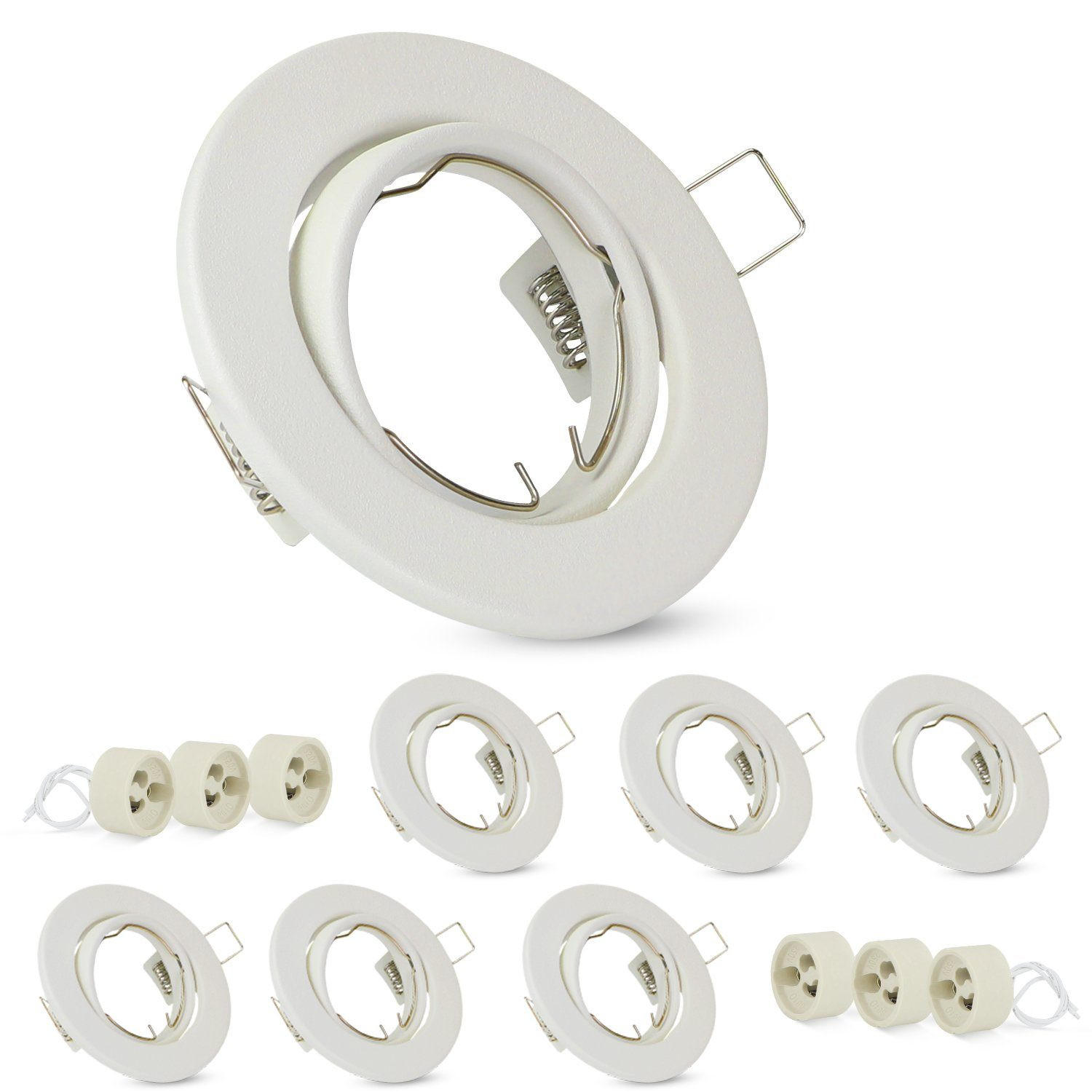 EINBAUSTRAHLER Adorf II 9/9/3cm(6er-set) - Weiß, Metall (9/9/3cm) - Nettlife