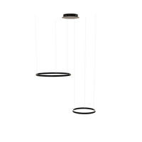 LED-HÄNGELEUCHTE 2er Ring Schwarz Ø 60 | 40cm - Schwarz, Metall (1.3/60/3.3cm) - s.luce