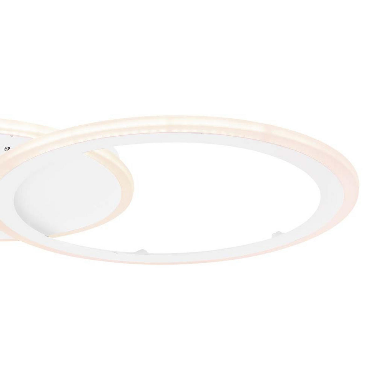 LED DECKENLEUCHTE FENNA Weiß Opal - Weiß, Metall (64.6/46.8/6cm)