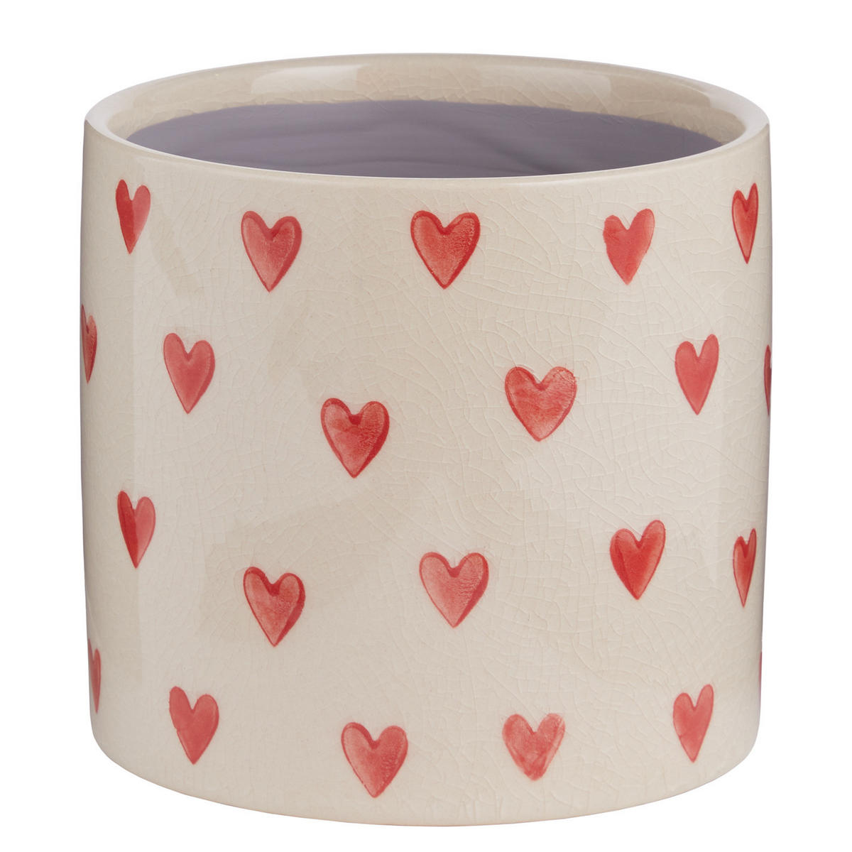 BLUMENTOPF Hearts & Flowers Ø 14cm - Creme, Keramik (13cm) - Butlers