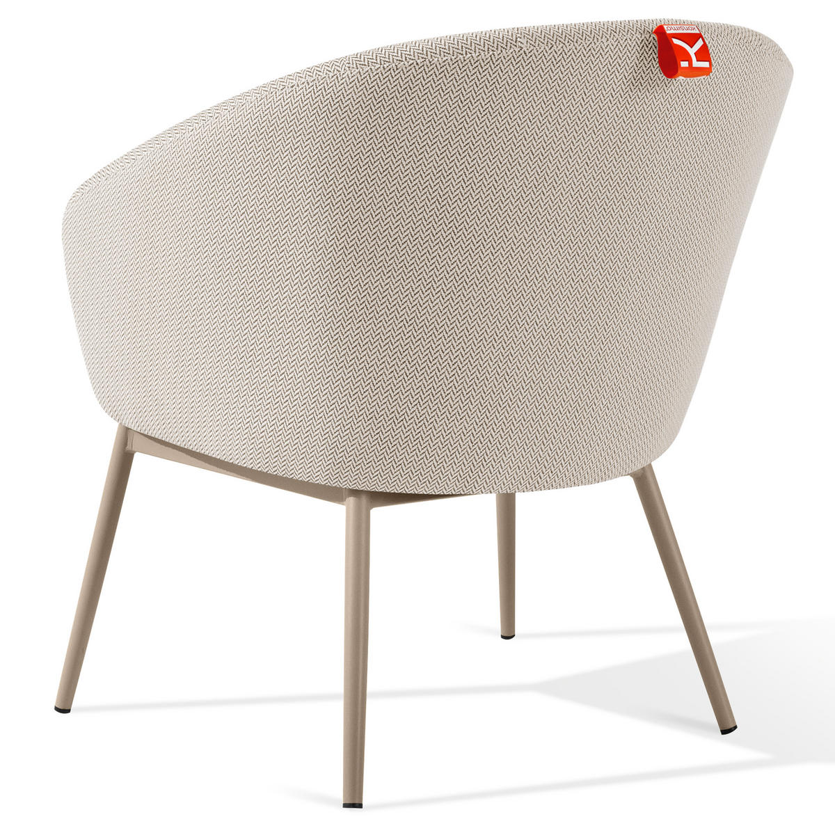 GARTENSESSEL SOLIS Loungesessel, - Weiß, Textil/Metall (69/76/66cm) - KONSIMO®