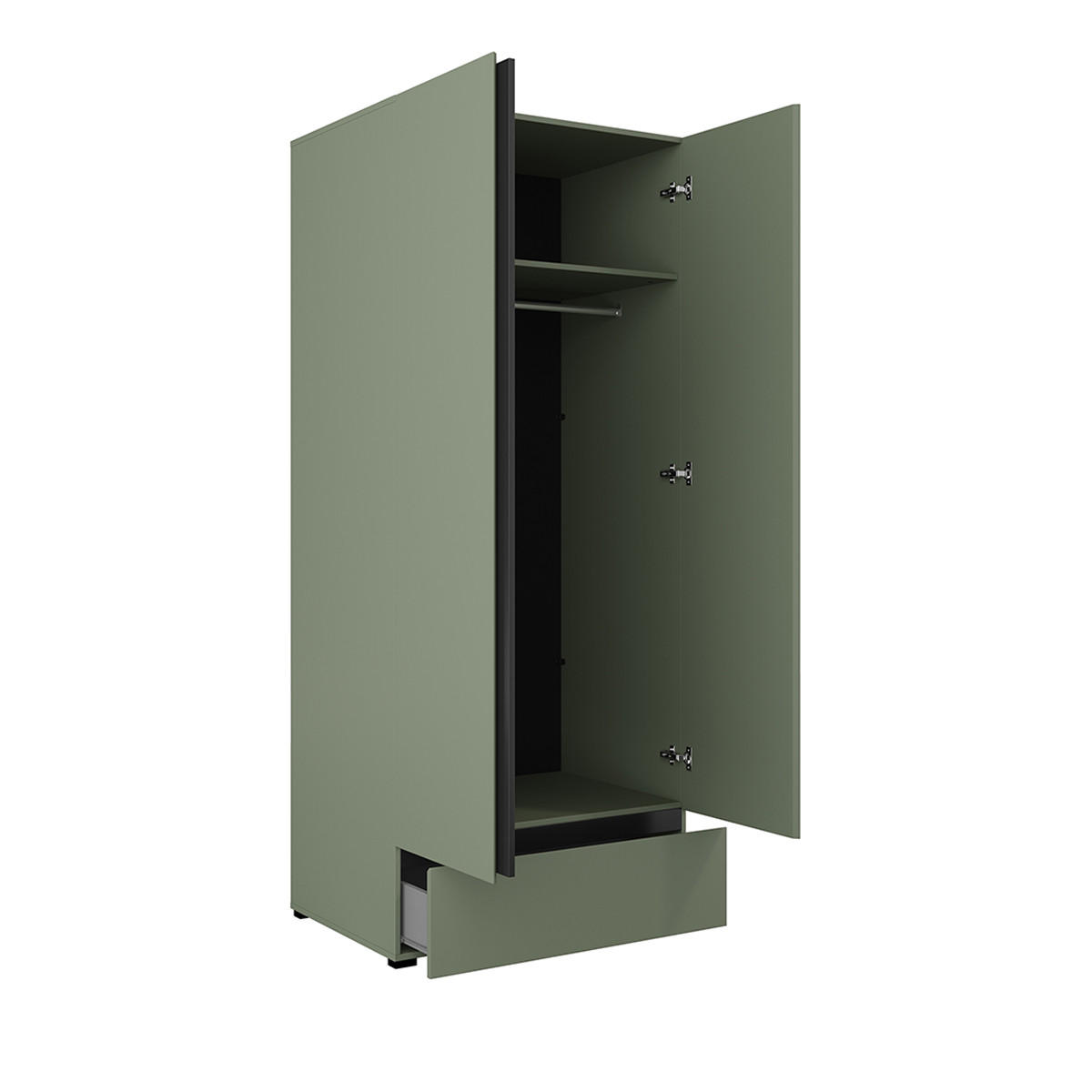 SKŘÍŇ 2DVEŘOVÁ Lilia Zelená - zelená barva, kompozitní dřevo (89/210/59.5cm) - Petits-meubles