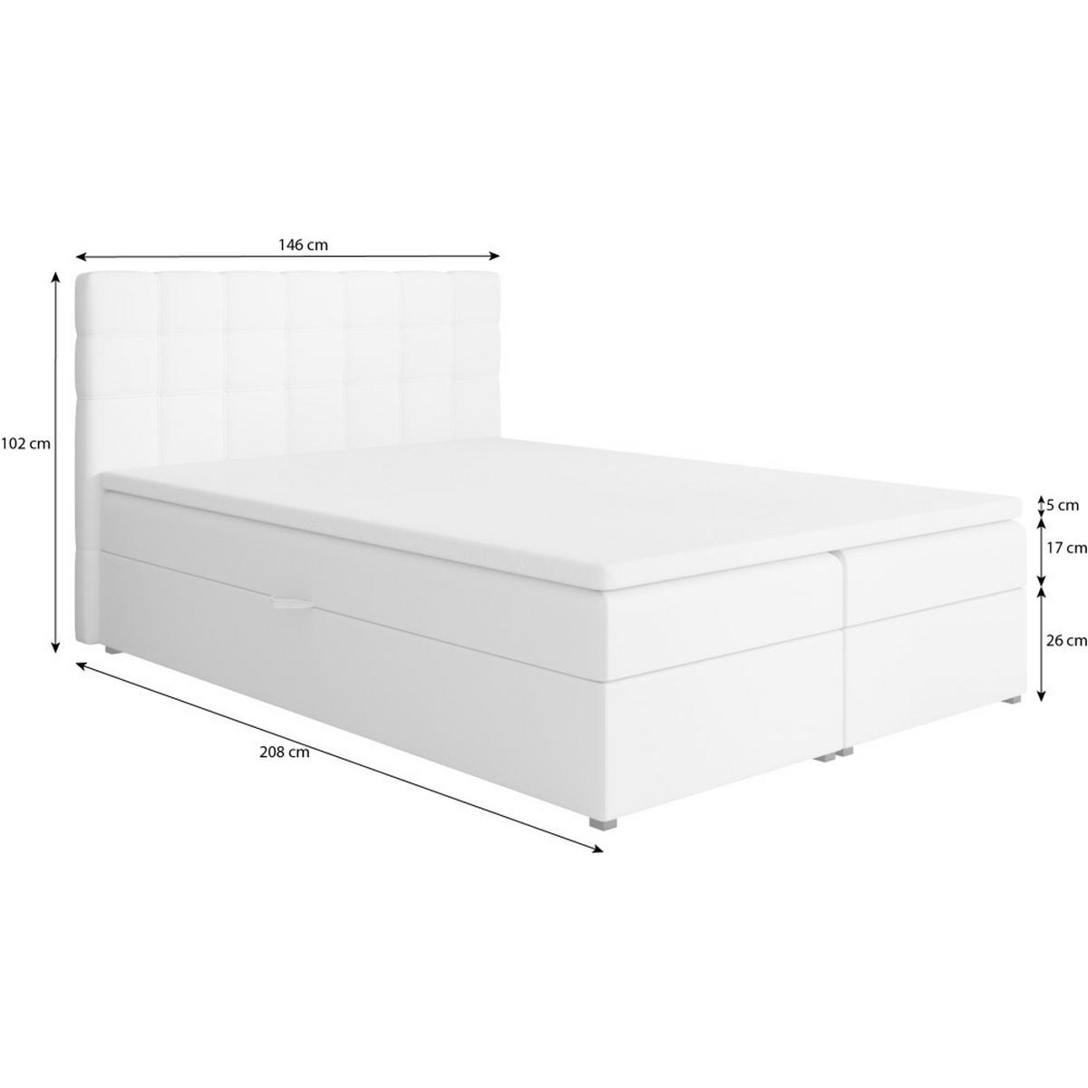 POLSTERBETT Topiq 144/203/103 schwarz - Anthrazit, Holzwerkstoff/Textil (140/200cm) - Beautysofa