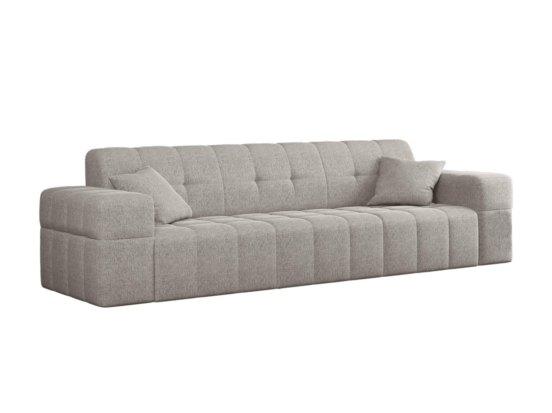 SOFA 3-Sitzer NIMES Stoff Verita Beige - Beige, Holz (245/82/92cm) - Kaiser Möbel