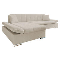 ECKSOFA Malwi Premium, Seite: Links - Hellbraun, Holz/Textil (278/161cm) - MIRJAN24