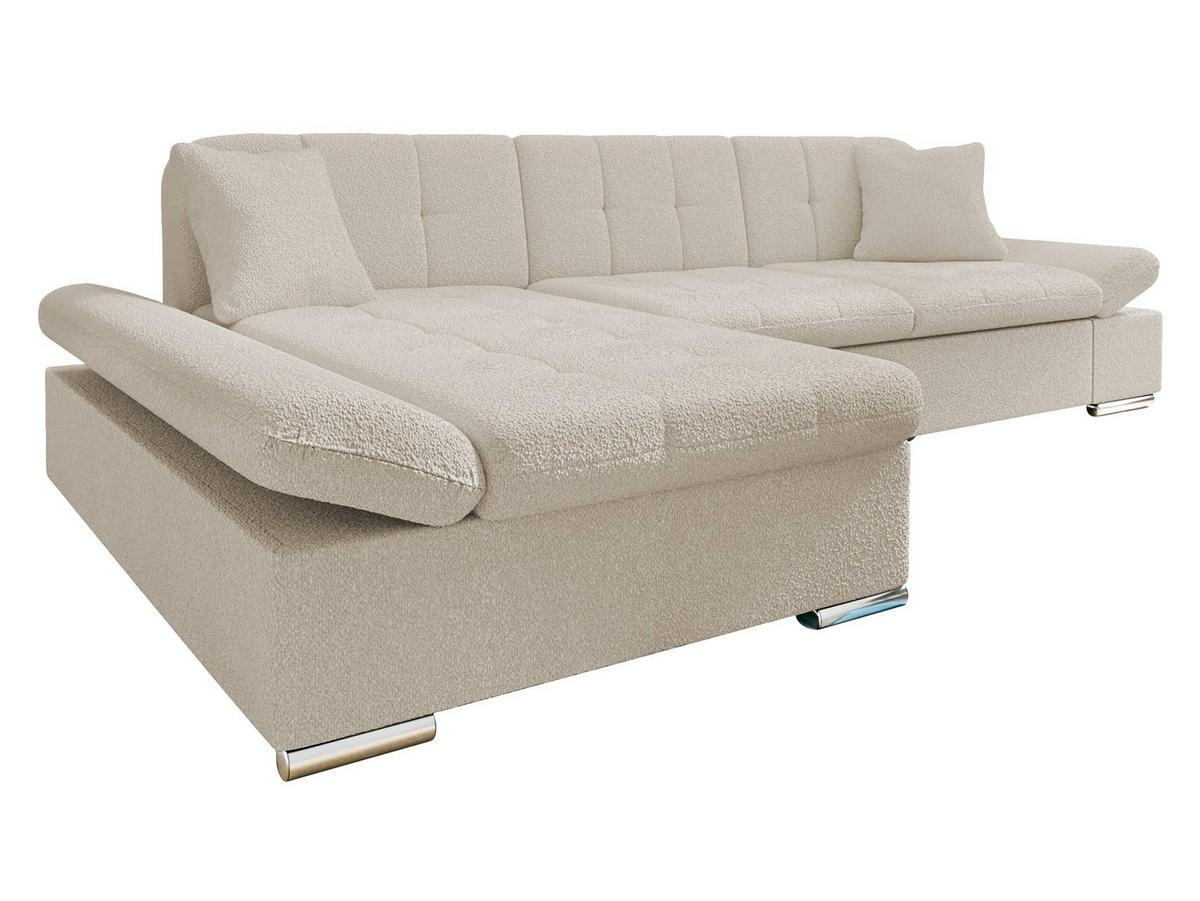 ECKSOFA Malwi Premium, Seite: Links - Hellbraun, Holz/Textil (278/161cm) - MIRJAN24