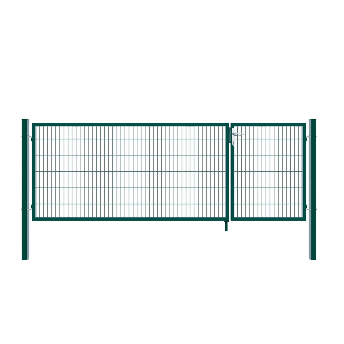 GARTENTOR ADITUS - Farbe: Grün, Größe: 160 x 350 cm - Grün, Metall (210/6cm) - Home Deluxe