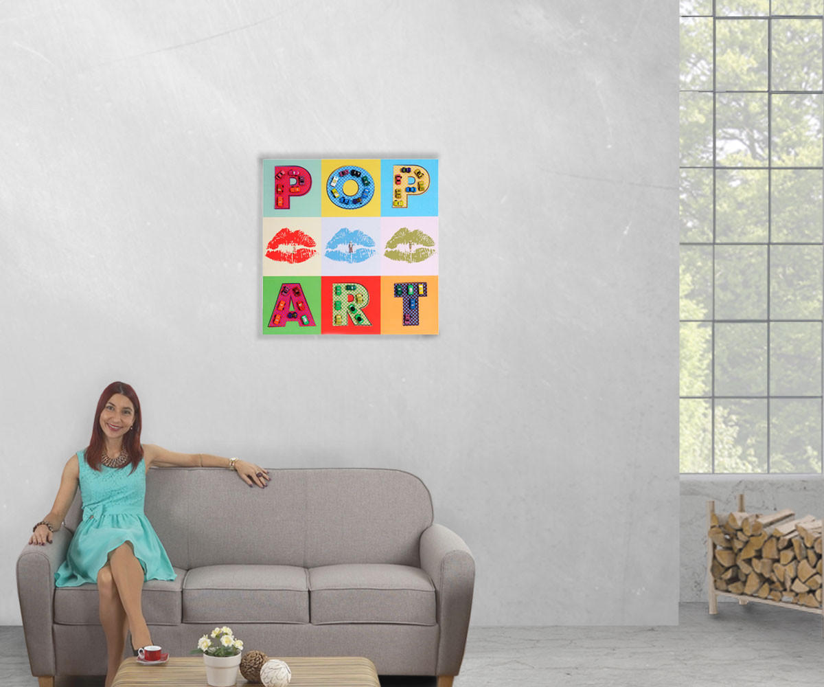LEINWANDBILD POP ART + AUTOS Mehrfarbig - Multicolor, Textil (60/60cm) - MCW
