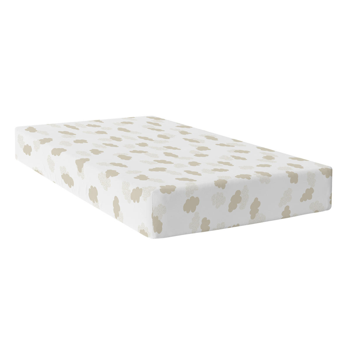 SPANNBETTTUCH clouds 90x200x32 cm beige - Beige, Textil (90/200cm) - Happy Friday