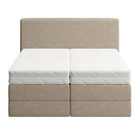 BOXSPRINGBETT mit Bonnell Matratze, mit Kopfteil, 160 x 200 cm, in Beige - Beige, Naturmaterialen (160/200cm) - Home Collective