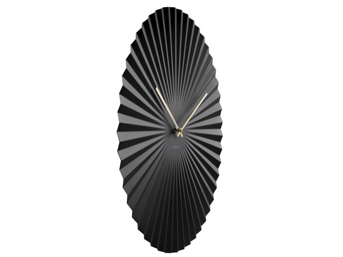 WANDUHR Schwarz 50/50 cm - Schwarz, Metall (50/50/4cm) - ONZENO