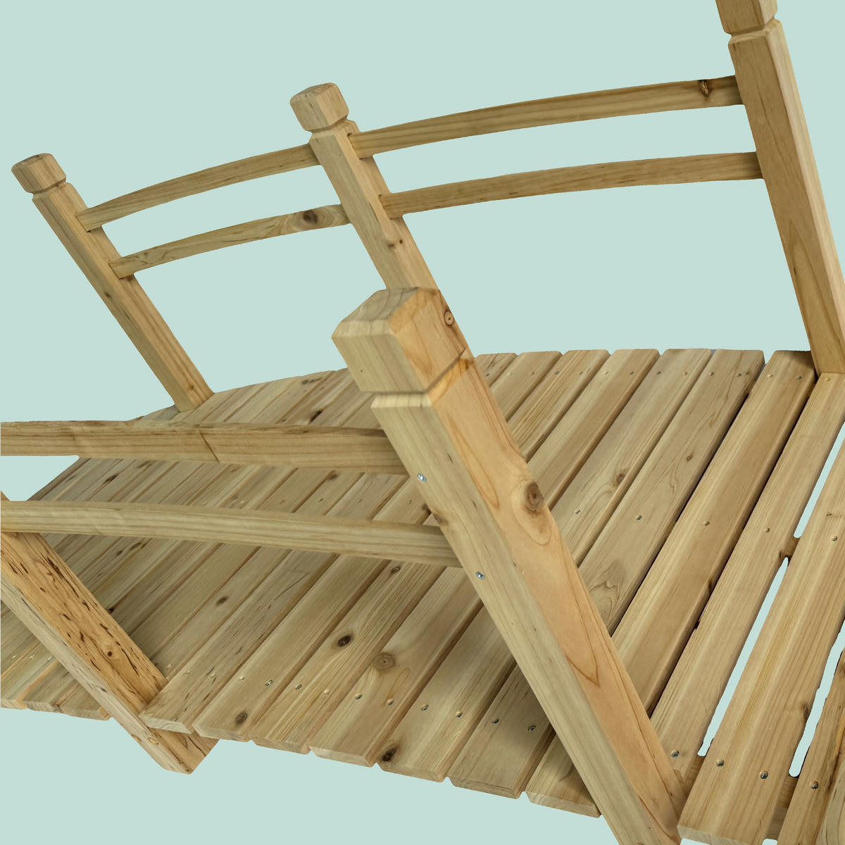 ZÁHRADNÝMOST - svetlohnedá, drevo (72/185/58cm) - Relaxdays