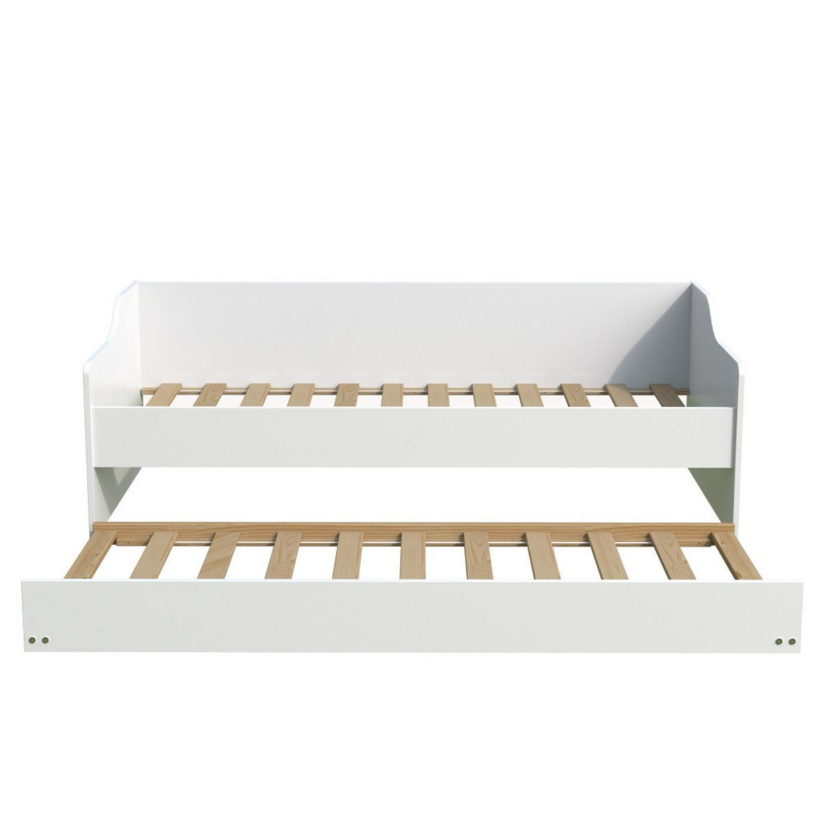 AUSZIEHBETT SWEET mit Bettschublade / Bett 90x190 - Weiß - Weiß, Holzwerkstoff (90/190cm) - Weber Industries