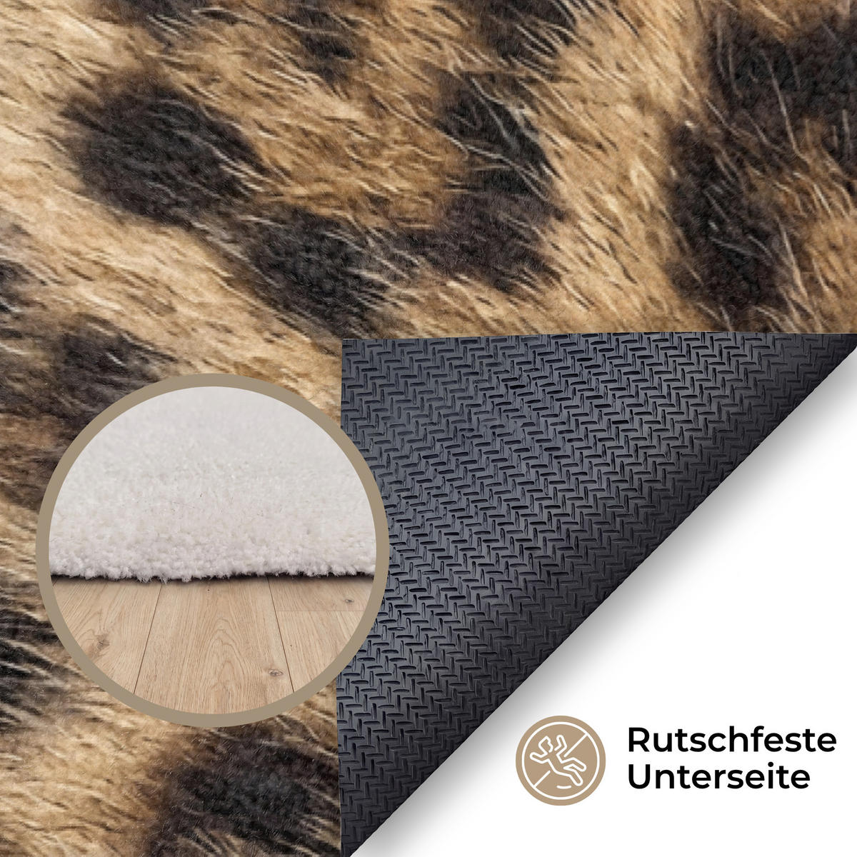 KOBERCE - Leopard - Kabát - Klasický - Hnedý - 230x150 cm - hnedá, textil/plast (230/0.4cm) - OnlyWow