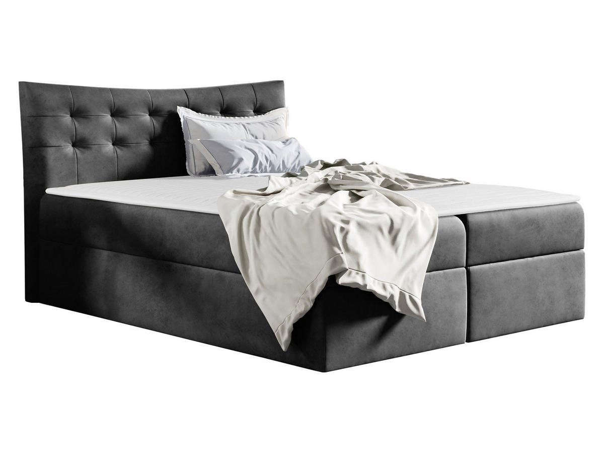 BOXBETT Havana - Grau, Holz (200/200cm) - MIRJAN24