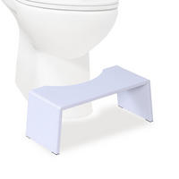 TOILETTENHOCKER - Weiß, Holz/Kunststoff (43.5/19/20cm) - Relaxdays