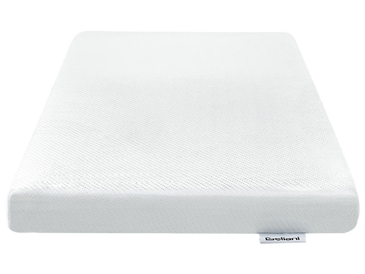 BABYSCHAUMSTOFFMATRATZE H2/3 Mittel 60/120 cm Hushy - Weiß, Textil (60/120cm) - Beliani