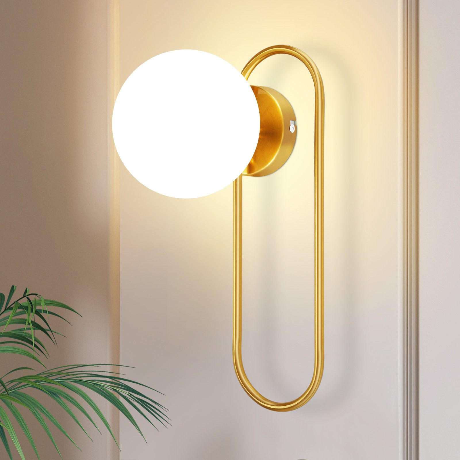 WANDLEUCHTE Marvelli - Goldfarben, Metall (34.5/18/16cm) - Nettlife