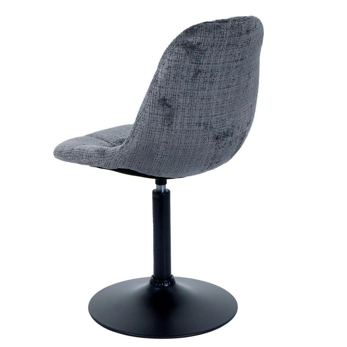 ESSZIMMERSTUHL 83x47x43cm Sitzhöhe 47cm Stahl Stoff/Textil Chenille Dunkelgrau - Dunkelgrau, Textil (47/83/43cm) - CHEFGASTRO