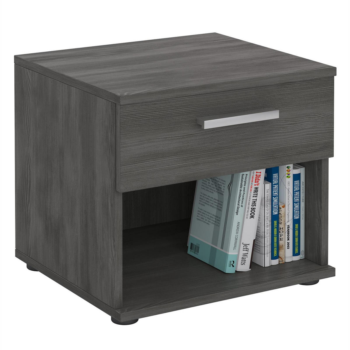 NACHTTISCH MARY - Eschefarben, Holzwerkstoff (42/38/30cm) - CARO-Möbel
