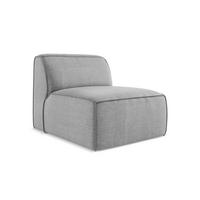 SOFAELEMENT Strukturstoff Grau - Hellgrau/Schwarz, Holzwerkstoff/Kunststoff (80/70/102cm) - Makamii
