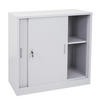 AKTENSCHRANK Grau - Grau, Metall (90/90/45cm) - MCW