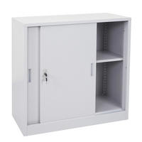 AKTENSCHRANK Grau - Grau, Metall (90/90/45cm) - MCW
