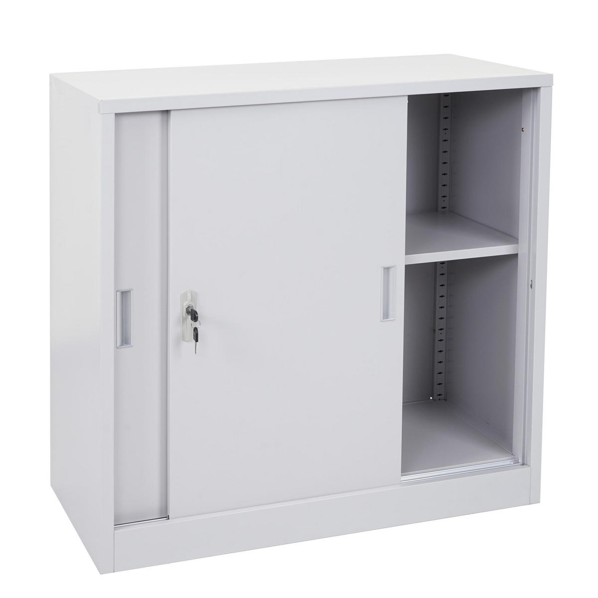 AKTENSCHRANK Grau - Grau, Metall (90/90/45cm) - MCW