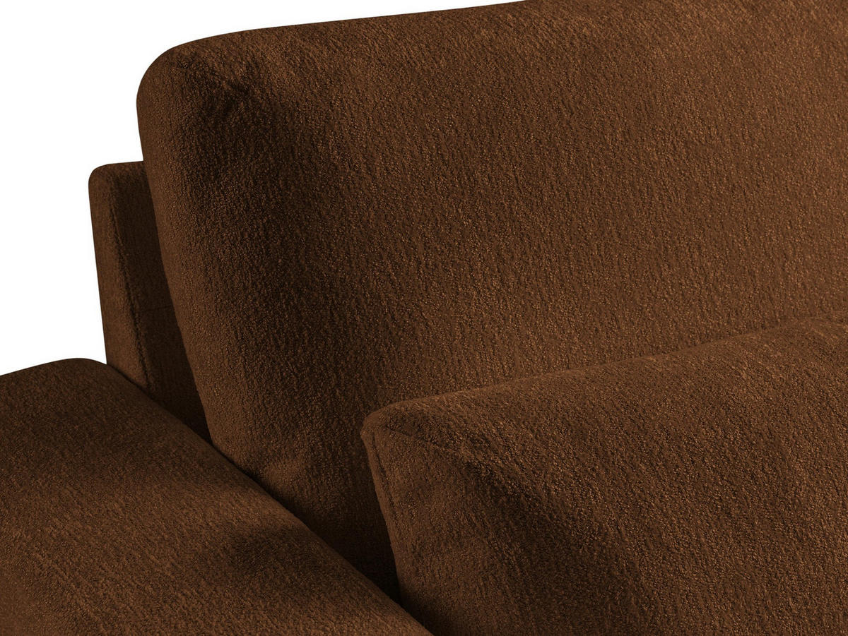 SESSEL Chenille Stoff Orange - Terra cotta/Schwarz, Holzwerkstoff/Textil (93/88/105cm) - Makamii