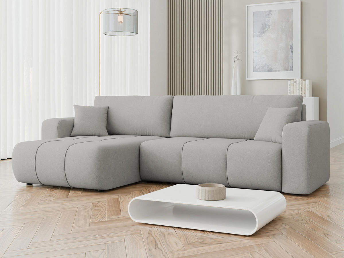 ECKSOFA Furyn Maxi - Schwarz/Grau, Holz/Kunststoff (274/145cm) - MIRJAN24