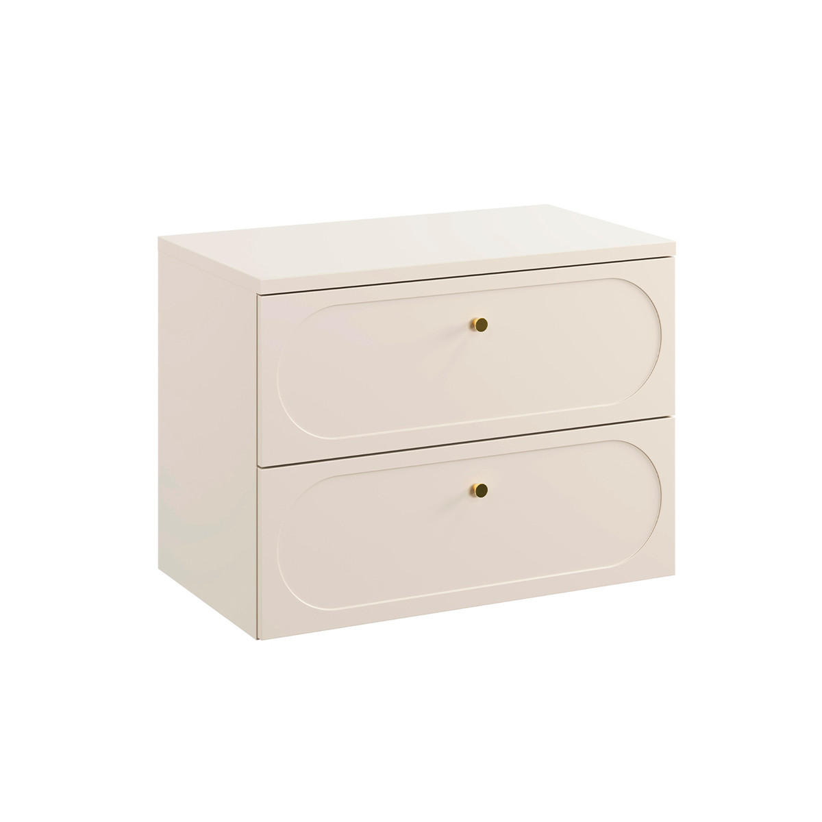 WASCHTISCHUNTERSCHRANK 80.6cm Sanae Sandbeige - Beige, Holzwerkstoff (80.6/59/46cm) - Petits-meubles