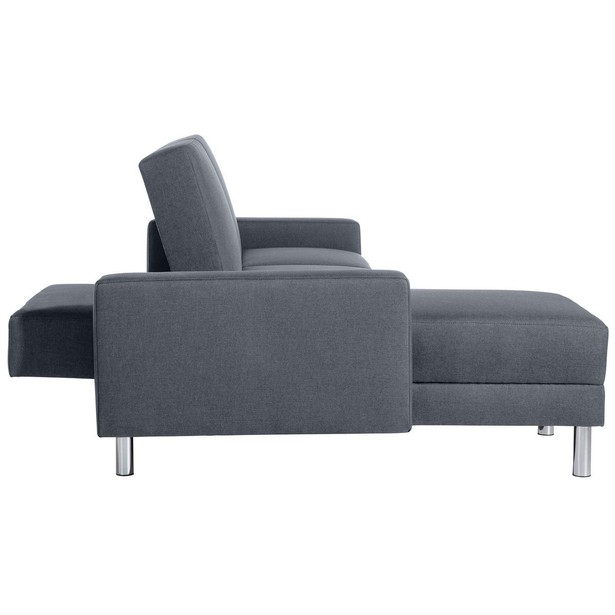 FUNKTIONSSOFA mit Hocker Katryna Flachgewebe denim - Flieder, Kunststoff (144/92/230cm) - 58aufmkessel