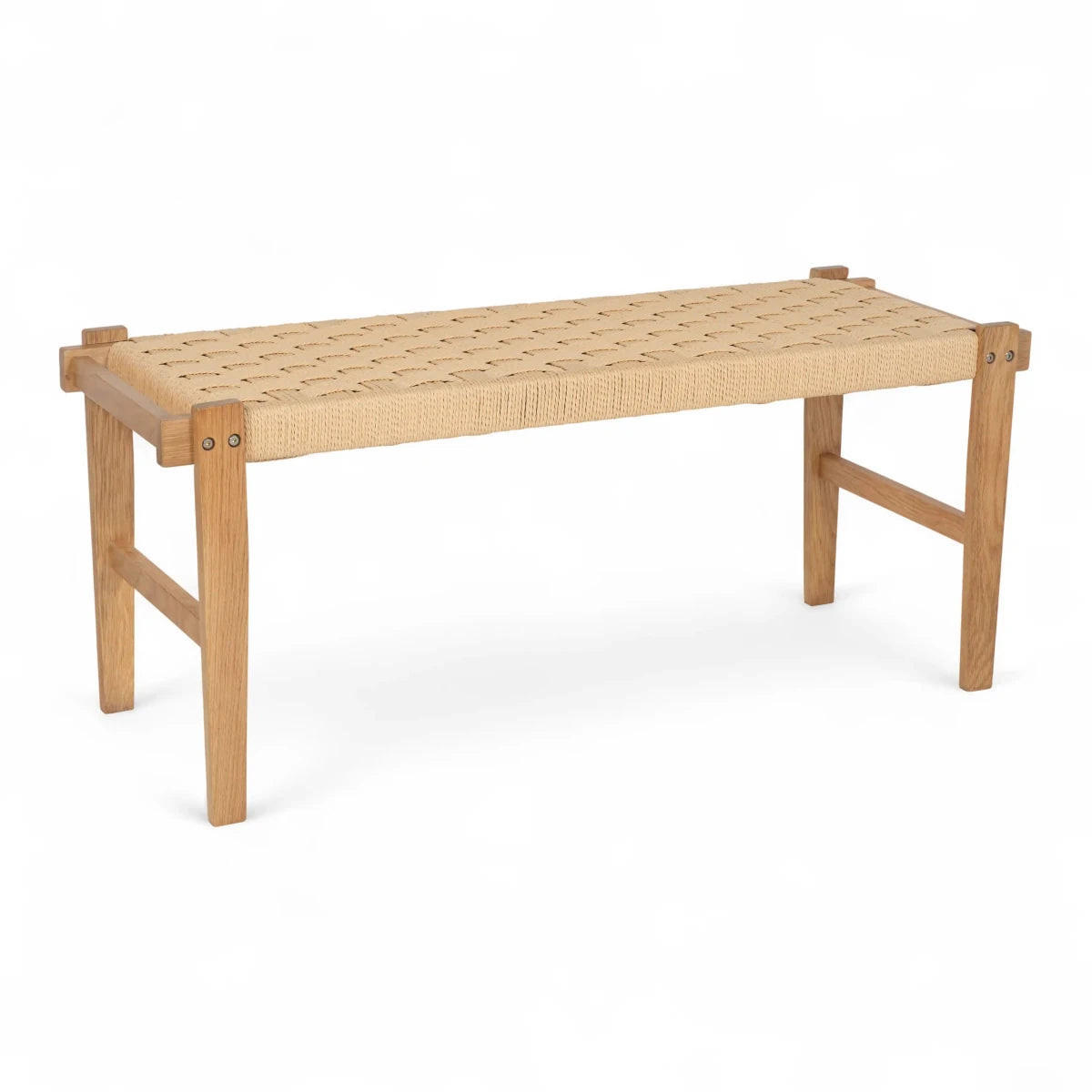 SITZBANK 110/38/47 cm Rattan / Eiche Wildeiche - Honigeiche/Eichefarben, Holz/Papier (110/47/38cm) - Furnhouse