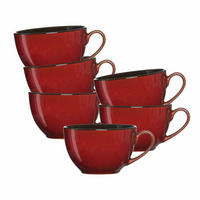 KAFFEETASSEN Gambia rot 220 ml 6er Set - Rot, Keramik (0.22L) - Ritzenhoff Breker