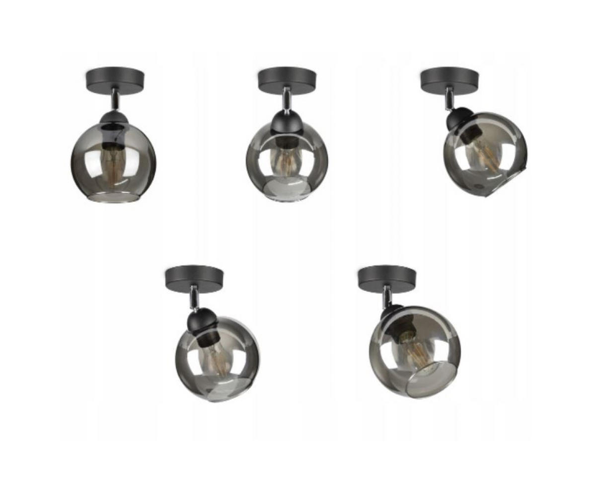 DECKENLEUCHTE HAGEN - Schwarz, Glas/Metall (15/15/21cm) - kiki design
