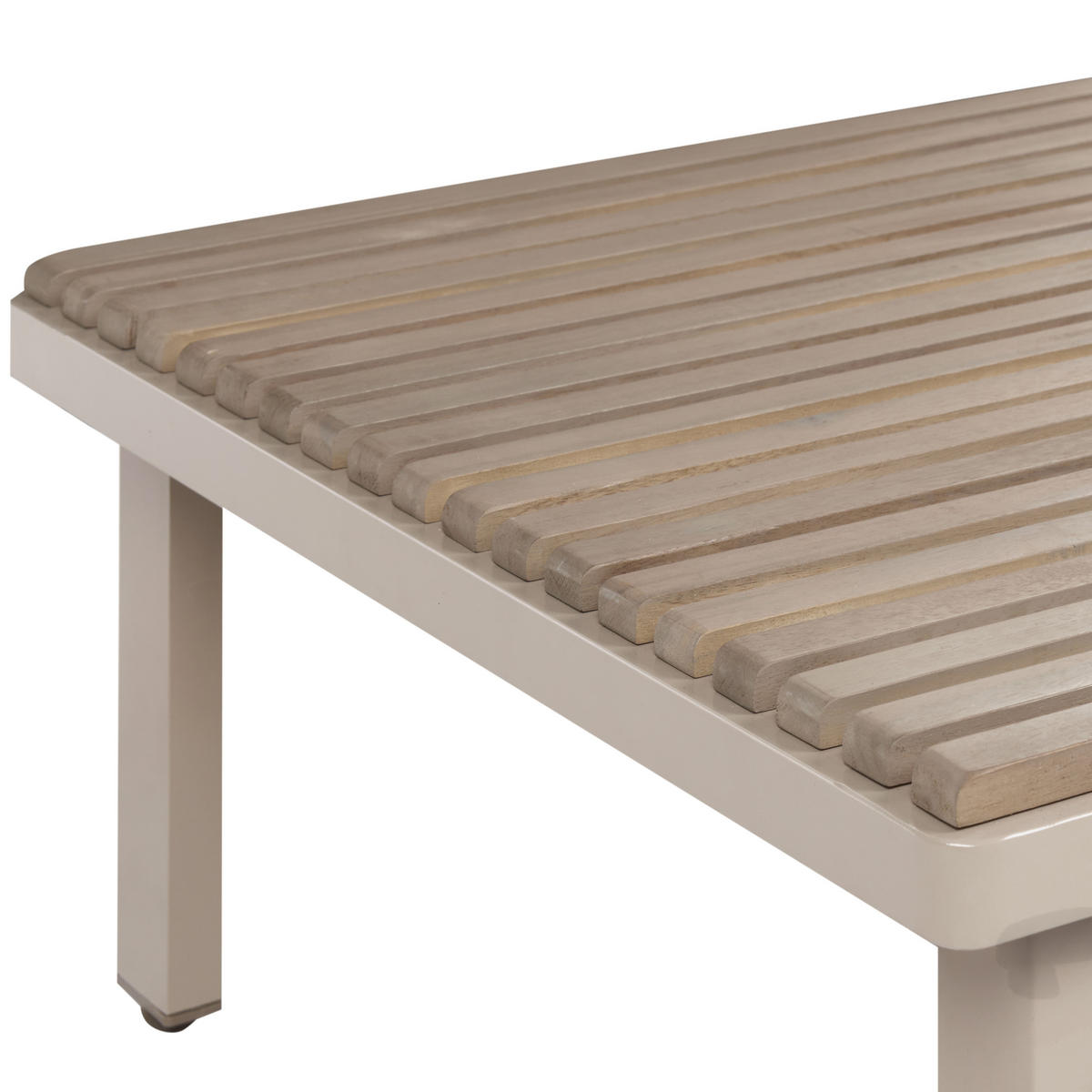 OUTDOOR-COUCHTISCH 90/70 cm Akazienholz Beige Fivizzano - Hellbraun/Beige, Holz (90/70/30cm) - Beliani