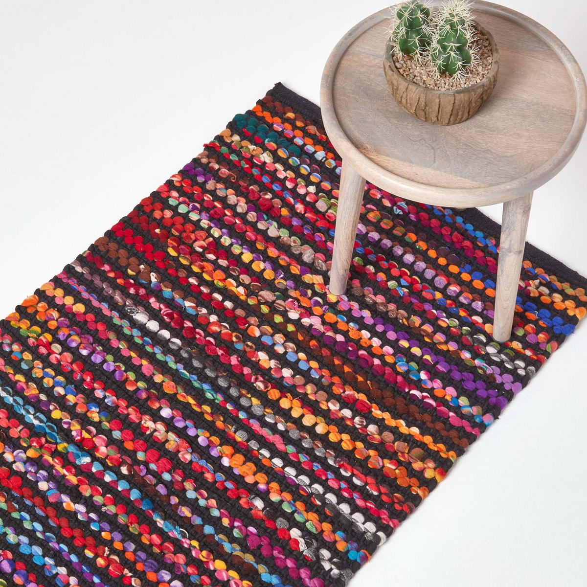 FLICKENTEPPICH-LÄUFER Folk 66/200 cm - Multicolor, Textil (66/200cm) - Homescapes